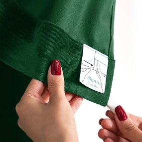 Draperie verde dimout (semi-opacă) din catifea 265x250 cm Velto – Filumi