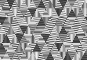 Fototapet - Triunghiuri alb-negre (254x184 cm)
