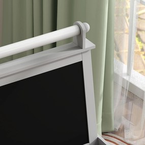 AIYAPLAY Chevalet pentru copii 3 în 1 cu tablou alb magnetic, tablou pentru cretă, roleu de hârtie, 2 coșuri, 3-6 ani, gri | Aosom Romania