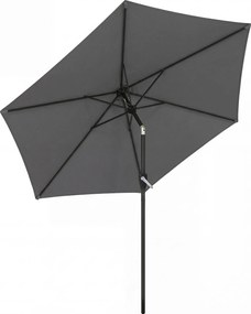 Outsunny Umbrelă 270 cm articulată pentru balcon cu manivelă UV 50+ Umbrelă de grădină Gri închis | Aosom Romania
