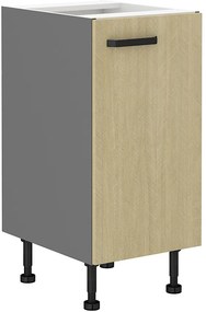 Dulap inferior de bucătărie Scarmi 40 D 1F BB (Antracit + Herringbone scandi). 1049744