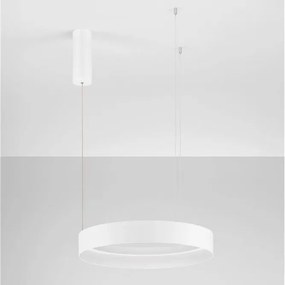 Lustra circulara aluminiu alb LED CCT LUMIA 50cm