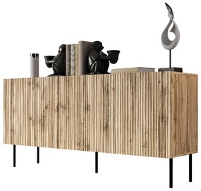 Dulap Lomaller 152 (Stejar wotan + Negru) . 1105934