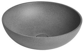 Sapho - Lavoar pentru blat TURF Ø 44 cm, beton/granit negru