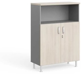 Dulap mediu Manager LUX 90 x 43 x 129,2 cm, salcâm deschis / gri