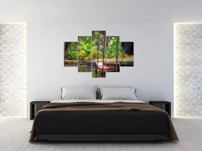 Tablou - Nava din lemn în canal , Thailand (150x105 cm)