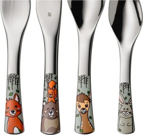 Tacâmuri pentru copii argintiu din oțel inoxidabil 4 buc. Forest Friends – WMF