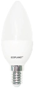 Set 10 buc - Bec LED Ecoplanet lumanare C35, E14, 5W (40W), 450 LM, F, lumina rece 6500K, Mat Lumina rece - 6500K, 10 buc
