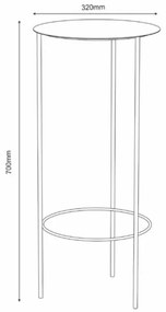 Suport de flori 70x32 cm negru