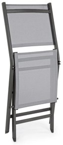 Scaun de grădină gri din metal Elin – Bizzotto