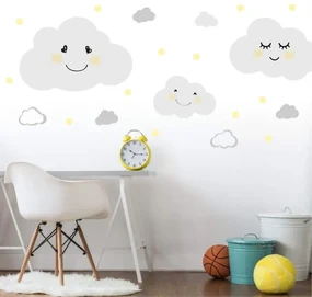 INSPIO Autocolant de perete - Nori cu puncte galbene