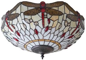 Plafonieră Tiffany DRAGONFLY Endon 70723, 2xE27/60W/230V, Ø 41 cm