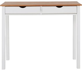 Birou din lemn de pin Støraa Gava, lungime 100 cm, alb - maro