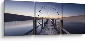 Tablou - Pe dig (cu ceas) (90x30 cm)
