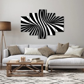 Tablou abstract cu dungi de zebră (150x105 cm)