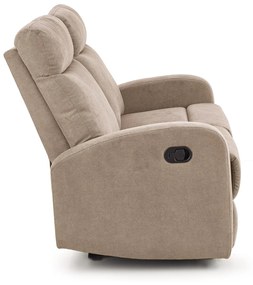 Canapea recliner Oslo 2S stofa bej H100 cm