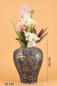 Vaza din ceramica YL744 Vesira albastru/dor