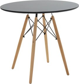 Masa Rotunda Fixa Linda 60 Cm Neagra