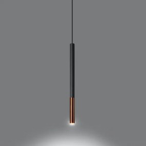 Lustră pe cablu MOSAIC 1xG9/12W/230V neagră/cuprurie