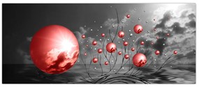 Tabloul bilelor roșii (120x50 cm)
