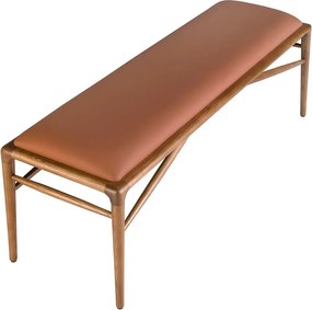 Bancheta tapitata design LUX Brown 130x40cm