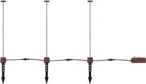 Set de 3 corpuri iluminat exterior decorativ cu tarus KASP H-60cm