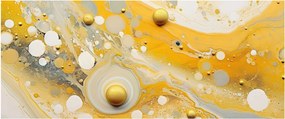 Tablou - fundal abstract cu decor de aur (120x50 cm)