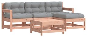 3185799 vidaXL Set mobilier de grădină cu perne, 5 piese, lemn masiv douglas