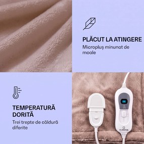 Klarstein Pătură electrică Dr. Watson XL 120 W, 3 trepte, 180 x 130 cm, cu panou de control