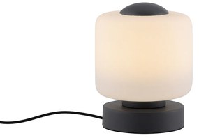 Lampă de masă gri închis inclusiv LED cu dimmer 3 trepte cu atingere - Mirko