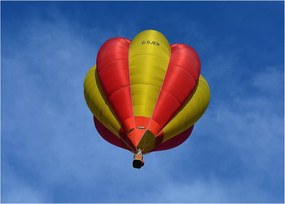 Tablou pe sticlă cu balon zburând (70x50 cm)