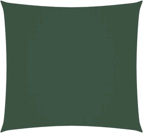 vidaXL Pânză parasolar, verde închis, 5x5 m, țesătură oxford, pătrat