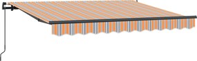 vidaXL Cortina Retractabilă Manual Multicolour 350 x 200 cm țesătură