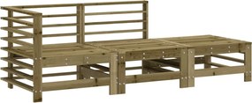 vidaXL Set mobilier de grădină, 3 piese, lemn de pin impregnat
