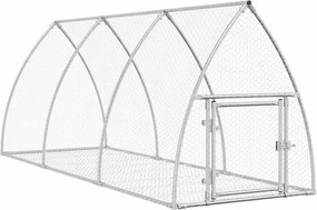 vidaXL Cușcă de iepuri, argintiu, 105x300x120 cm, oțel galvanizat