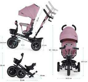 KINDERKRAFT select - Tricicletă 5în1 SPINSTEP pentru copii, roz