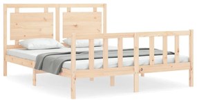 3192176 vidaXL Cadru de pat cu tăblie, 160x200 cm, lemn masiv