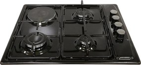 Aragaz ombinat incorporabil Kumtel LX-412BF, 1000 W, 4,8 kW, 3 gaz + 1 electric, Sistem de siguranta, Negru