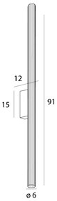 Aplica LED baie iluminat elegant IP44 Fayette H-91cm