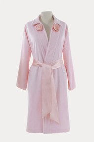 Halat femei ROSE din bambus + papuci S Roz / Pink