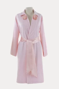 Halat femei ROSE din bambus + papuci S Roz / Pink