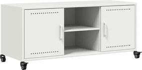 vidaXL Dulap TV, alb, 100,5x39x43,5 cm, oțel