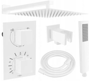 Mexen Cube DR02 set de duș încastrat z pară de tip ploaie 30 cm, Albă - 77502DR0230-20