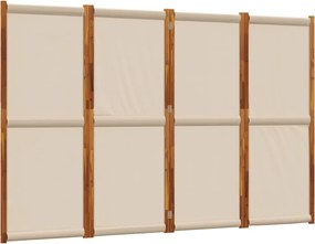 vidaXL Paravan de cameră cu 4 panouri, taupe, 280x180 cm