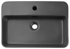 COMAD TRUST 2 MATT DARK GREY - Lavoar pe blat TRUST 55x38 cm gri mat