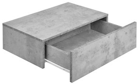 Noptiera montabila pe perete un sertar 46 x 30 x 15 cm PAL  aspect  gri beton