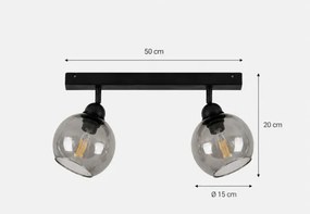 Spot UNO 2xE27/60W/230V negru