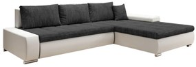 Supermobel Coltar TOSCANIA C, 297x80x214, berlin 02/piele eco alba, dreapta
