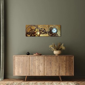 Tablou cu aparatele istorice ale ceasurilor (cu ceas) (90x30 cm)