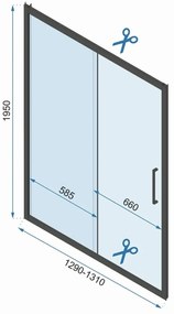 Rea Rapid Slide usi de dus 130 cm culisanta auriu periat sticla transparenta REA-K8590